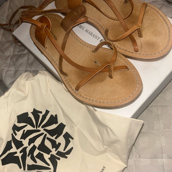 ISABEL MARANT Brown leather Bartolome sandals size 38 (US8) - Picture 2 of 5